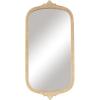 imageDeco 79 Wooden Scroll Room Wall Mirror Oval Entryway Mirror with Beaded Frame Wall Mounted Mirror 24quot x 1quot x 48quot Bronze