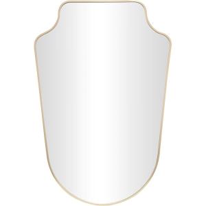 imageDeco 79 Aluminum Metal Room Wall Mirror Arched Entryway Mirror with Thin Frame Wall Mounted Mirror 24quot x 1quot x 36quot Gold