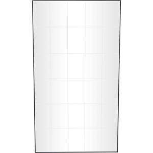 imageDeco 79 Glass Room Wall Mirror Grid Style Panel Entryway Mirror Wall Mounted Mirror 37quot x 1quot x 67quot Black