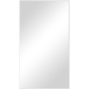 imageDeco 79 Glass Room Wall Mirror Oval Entryway Mirror Wall Mounted Mirror 20quot x 1quot x 47quot BeigeWhite