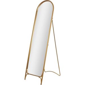 imageDeco 79 Metal Arched Freestanding Foldable Floor Mirror 18quot x 24quot x 65quot Gold