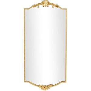 imageDeco 79 Metal Floral Room Wall Mirror Orante Antique Curved Entryway Mirror Wall Mounted Mirror 36quot x 2quot x 26quot Gold198L x 14W