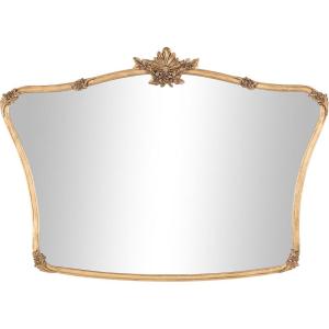 imageDeco 79 Metal Floral Room Wall Mirror Orante Antique Curved Entryway Mirror Wall Mounted Mirror 36quot x 2quot x 26quot Gold362L x 16W