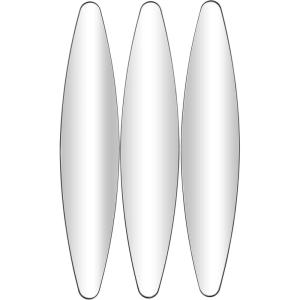 imageDeco 79 Metal Room Wall Mirror Elongated Oval Entryway Mirrors Set of 3 Wall Mounted Mirrors 10quotW 47quotH Black