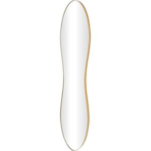 imageDeco 79 Metal Room Wall Mirror Wavy Entryway Mirror Wall Mounted Mirror 9quot x 2quot x 45quot BlackGold