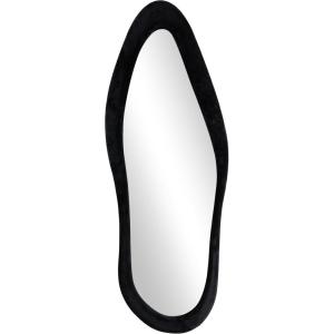 imageDeco 79 Velvet Abstract Room Wall Mirror Wavy Entryway Mirror Wall Mounted Mirror 26quot x 2quot x 65quot WhiteBlack