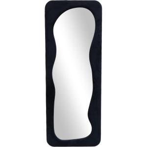 imageDeco 79 Velvet Room Floor Mirror Wavy Entryway Mirror Free Standing Mirror 24quot x 2quot x 64quot WhiteBlack
