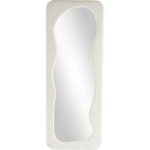 imageDeco 79 Velvet Room Floor Mirror Wavy Entryway Mirror Free Standing Mirror 24quot x 2quot x 64quot WhiteWhite