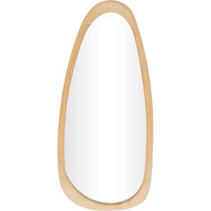 imageDeco 79 Velvet Room Wall Mirror Abstract Wavy Entryway Mirror with Layered Frame Wall Mounted Mirror 24quot x 1quot x 63quot BlackBrown