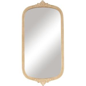 imageDeco 79 Wooden Scroll Room Wall Mirror Oval Entryway Mirror with Beaded Frame Wall Mounted Mirror 24quot x 1quot x 48quot Bronze