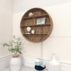 imageDeco 79 Dried Plant Round 3 Shelf Wall Shelf 24quot x 24quot x 24quot Brown