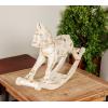 imageDeco 79 Mango Wood Horse Decorative Sculpture Home Decor Statue Accent Figurine 27quot x 7quot x 17quot White
