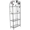 imageDeco 79 Metal Floral Indoor Outdoor Tall Folding 4 Shelf Bakers Rack 25quot x 12quot x 68quot Black25 x 12 x 68