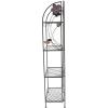imageDeco 79 Metal Floral Indoor Outdoor Tall Folding 4 Shelf Bakers Rack 25quot x 12quot x 68quot Black25 x 12 x 68