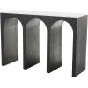 imageDeco 79 Metal Geometric Living Room Console Table Table with Stacked Arched Table Leg Entryway Table 47quot x 13quot x 30quot BlackBlack