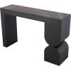 imageDeco 79 Metal Geometric Living Room Console Table Table with Stacked Arched Table Leg Entryway Table 47quot x 13quot x 30quot BlackBlack