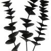 imageDeco 79 Metal Leaf Decorative Sculpture Home Decor Statue with Wood Base Accent Figurine 9quot x 4quot x 18quot Black