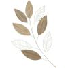 imageDeco 79 Metal Leaf Home Wall Decor Wall Sculpture with Black Stems Wall Art 31quot x 2quot x 45quot BlueBrown