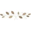 imageDeco 79 Metal Leaf Home Wall Decor Wall Sculpture with Black Stems Wall Art 31quot x 2quot x 45quot BlueBrown