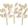 imageDeco 79 Metal Leaf Home Wall Decor Wall Sculpture with Black Stems Wall Art 31quot x 2quot x 45quot BlueGold