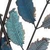 imageDeco 79 Metal Leaf Home Wall Decor Wall Sculpture with Gold Accents Wall Art 15quot x 1quot x 32quot Blue