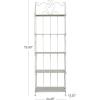 imageDeco 79 Metal Scroll Indoor Outdoor Tall Folding 5 Shelf Bakers Rack 24quot x 13quot x 73quot White