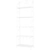 imageDeco 79 Metal Scroll Indoor Outdoor Tall Folding 5 Shelf Bakers Rack 24quot x 13quot x 73quot White