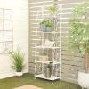 imageDeco 79 Metal Scroll Indoor Outdoor Tall Folding 5 Shelf Bakers Rack 24quot x 13quot x 73quot White