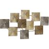 imageDeco 79 Metal Sunburst Home Wall Decor Carved Overlapping Square Wall Sculpture Wall Art 43quot x 3quot x 24quot Gold