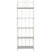 imageDeco 79 Metal Scroll Indoor Outdoor Tall Folding 5 Shelf Bakers Rack 24quot x 13quot x 73quot White