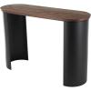imageDeco 79 Wood Living Room Console Table Rectangle Table with Arched Legs Entryway Table 55quot x 16quot x 32quot BrownBlack