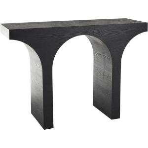 imageDeco 79 Metal Geometric Living Room Console Table Table with Stacked Arched Table Leg Entryway Table 47quot x 13quot x 30quot BlackBlack