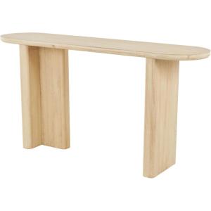 imageDeco 79 Wood Living Room Console Table Rectangle Table with Arched Legs Entryway Table 55quot x 16quot x 32quot BrownLight Brown