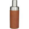 imageDeco 79 Leather Handmade Cocktail Shaker with Silver Top 3quot x 3quot x 9quot Brown