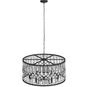 imageDeco 79 70038 Glam Metal Chandelier SMALL SIZE BlackBlack
