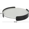 image:imageDeco 79 Marble Living Room Decor Tray Round Ottoman Tray with Black Metal Frame Serving Tray 19 x 19 x 3 WhiteWhite