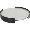 image:imageDeco 79 Marble Living Room Decor Tray Round Ottoman Tray with Black Metal Frame Serving Tray 19 x 19 x 3 WhiteWhite