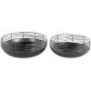 image:imageDeco 79 Metal Abstract Decorative Bowl Decorative Bowl Intertwined Wire Decorative Containers with Solid Matte Base Set of 2 Decorative Keepsake Boxes 15 12 W Black