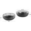 image:imageDeco 79 Metal Abstract Decorative Bowl Decorative Bowl Intertwined Wire Decorative Containers with Solid Matte Base Set of 2 Decorative Keepsake Boxes 15 12 W Black