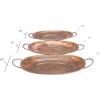 image:imageDeco 79 Metal Living Room Decor Tray Ottoman Tray Set of 3 Serving Tray 27 24 22W Copper29 x 155 x 5