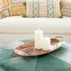 image:imageDeco 79 Metal Living Room Decor Tray Ottoman Tray Set of 3 Serving Tray 27 24 22W Copper29 x 155 x 5