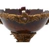 image:imageDeco 79 Polystone Leaf Decorative Decorative Bowl Intricately Carved Arabesque Decorative Container Decorative Keepsake Box 19 x 14 x 11 Gold
