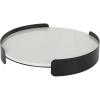 image:imageDeco 79 Marble Living Room Decor Tray Round Ottoman Tray with Black Metal Frame Serving Tray 19 x 19 x 3 WhiteWhite