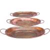 image:imageDeco 79 Metal Living Room Decor Tray Ottoman Tray Set of 3 Serving Tray 27 24 22W Copper29 x 155 x 5