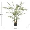 image:imageDeco 79 Faux Foliage Kwai Palm Artificial Plant with Black Round Pot 30 x 32 x 46 Green