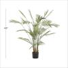 image:imageDeco 79 Faux Foliage Kwai Palm Artificial Plant with Black Round Pot 30 x 32 x 46 Green