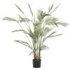 image:imageDeco 79 Faux Foliage Kwai Palm Artificial Plant with Black Round Pot 30 x 32 x 46 Green
