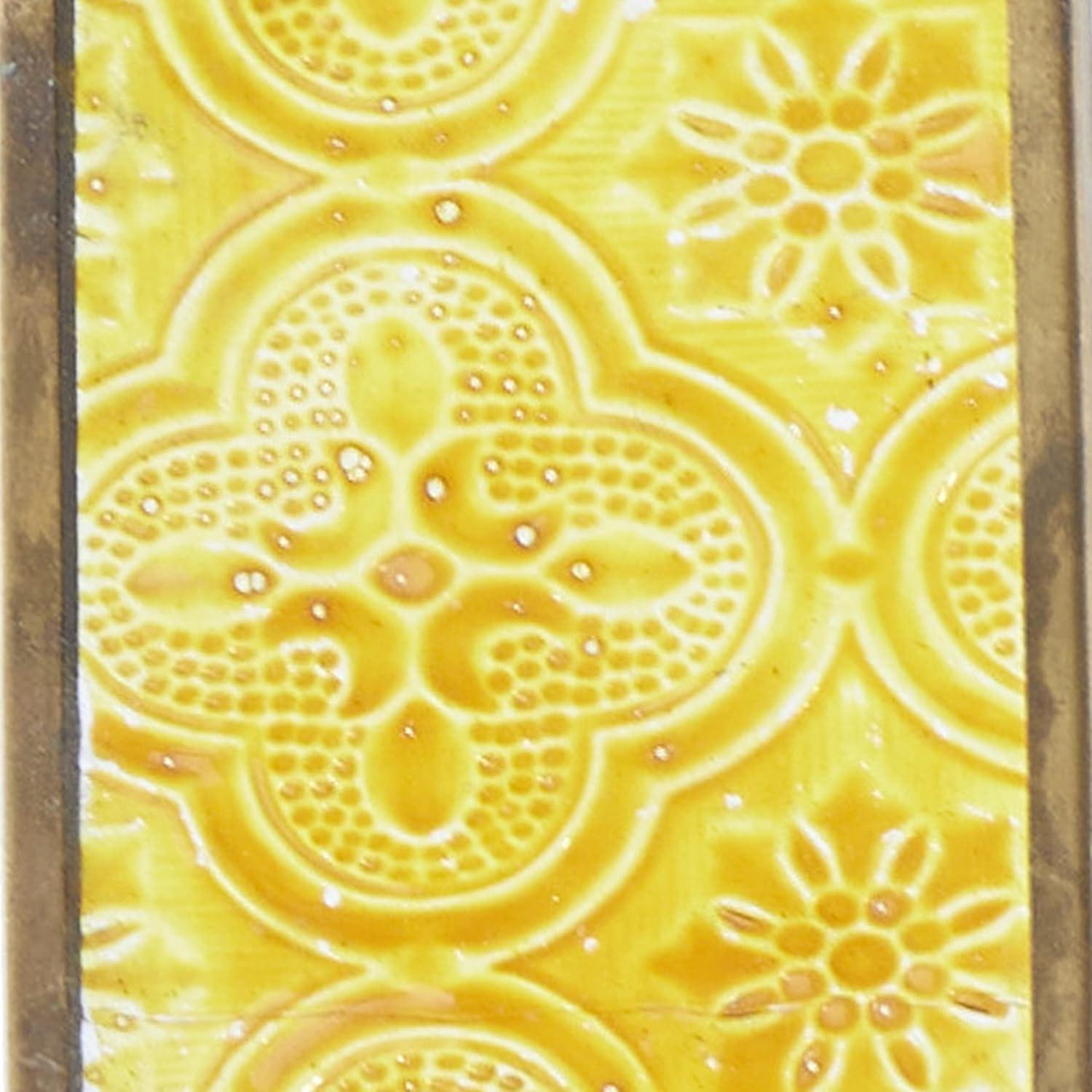 image:imageThe Novogratz Metal Geometric Indoor Outdoor Windchime with Stained Glass 17 x 2 x 29 Multi Colored