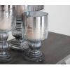 image:imageDeco 79 Glass Handmade Turned Style Pillar Hurricane Lamp with Smoked Glass Finish 6 x 6 x 10 Black