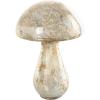 image:imageDeco 79 Glass Mushroom Handmade Decorative Sculpture Glossy Weathered Home Decor Statues Set of 2 Accent Figurines 12 10H ChampagneSilver